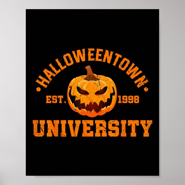 Poster Halloween Town University Est 1998 Pumpkin Hallowe (Frente)