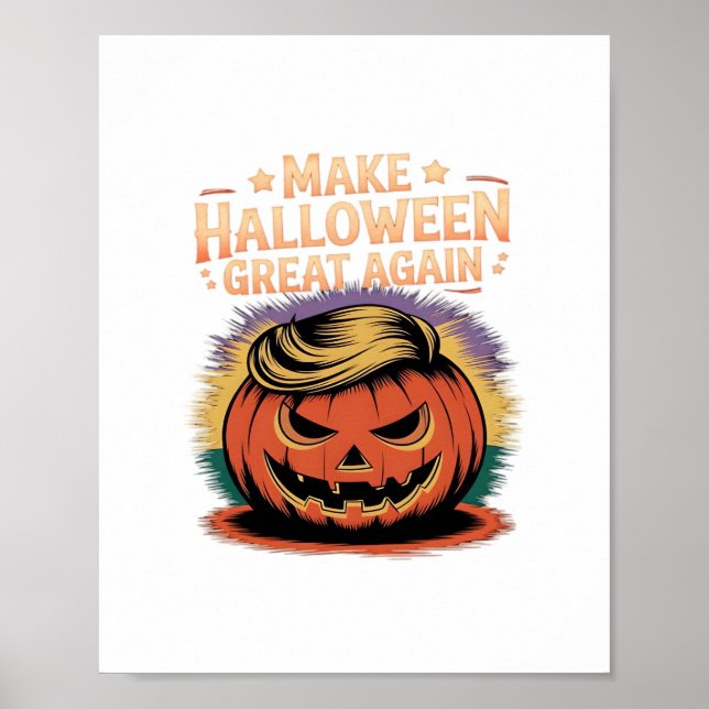Poster Halloween Trumpkin Design (Frente)