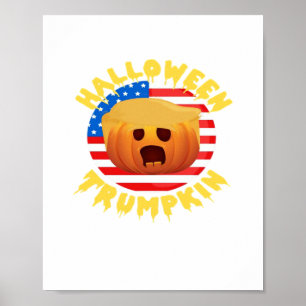 Poster Halloween Trumpkin Funny Pumpkin Parody