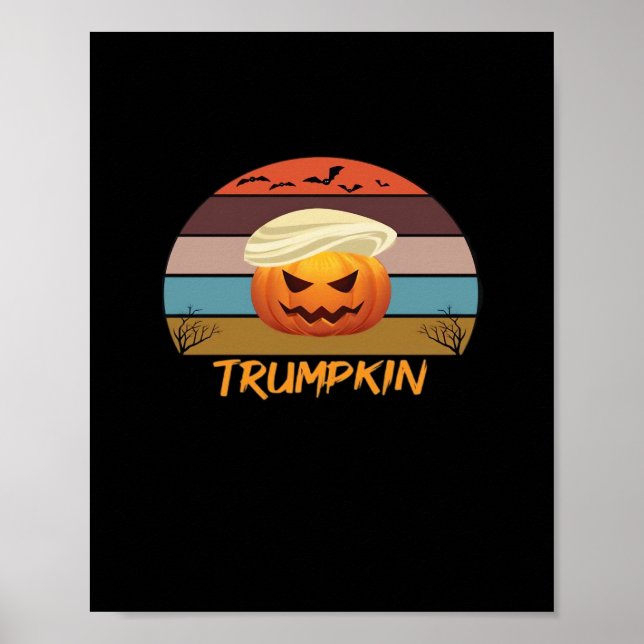 Poster Halloween Trumpkin Vintage Us (Frente)