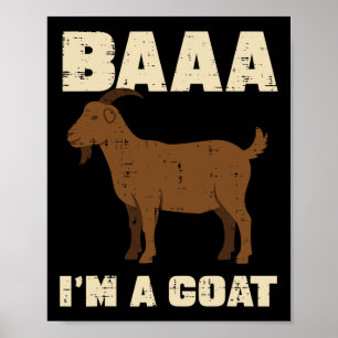 Poster Halloween Um Im Goat Funny Animal Costume Men Mulh