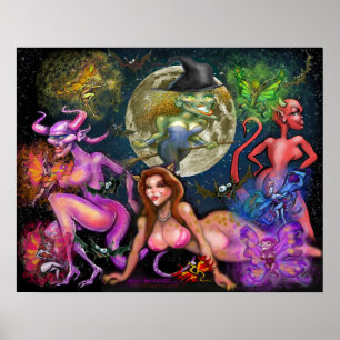 Poster Halloween Vixens