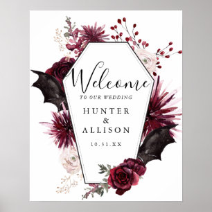 Poster Halloween Welcome to Our Wedding Sign