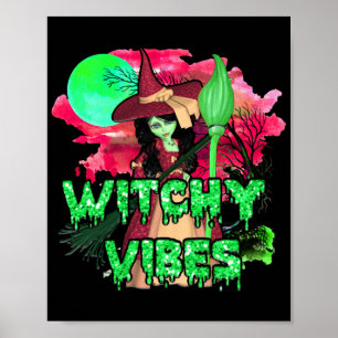 Poster Halloween Witchy Vibes