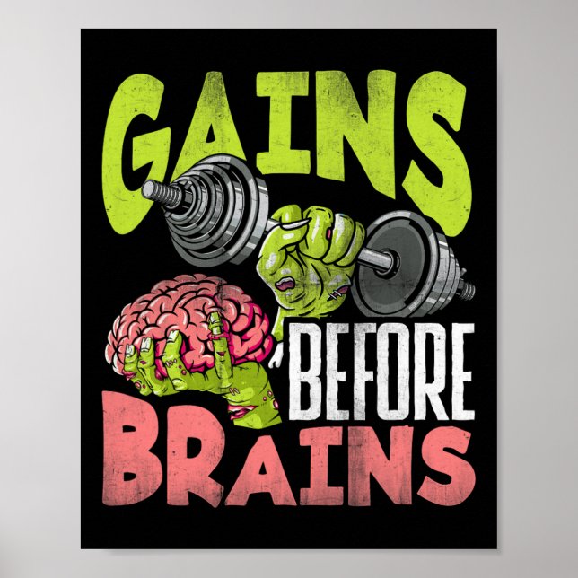 Poster Halloween Workout Zombie Weinclusive ganha (Frente)