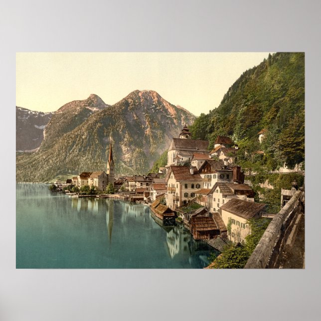 Poster Hallstatt Áustria (Frente)