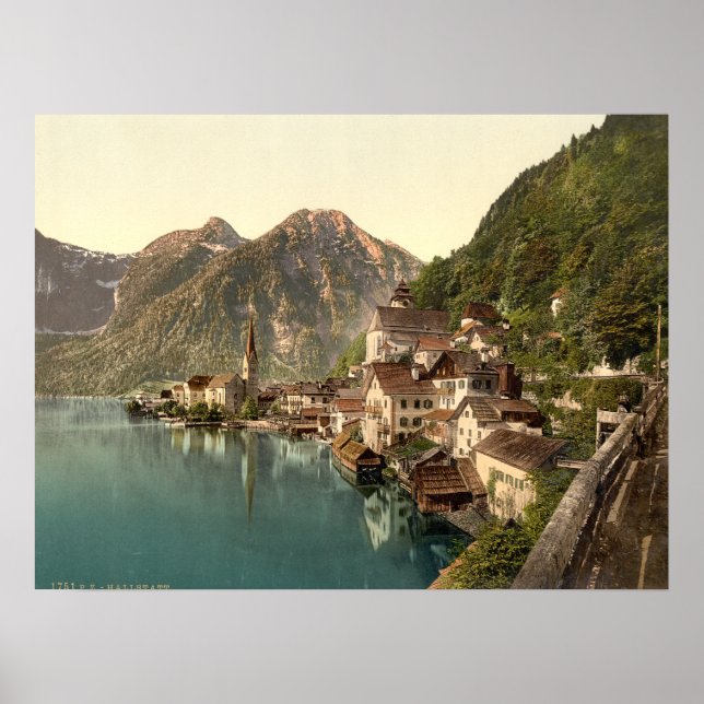 Poster Hallstatt Áustria (Frente)