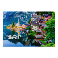 Hallstatt, Áustria Mountain Lake View