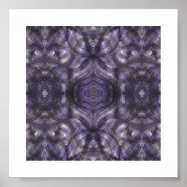 Poster Hallways Abstract Dark Purple Black Watercolor Art