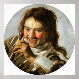 Poster Hals - Laughing Boy With A Flute