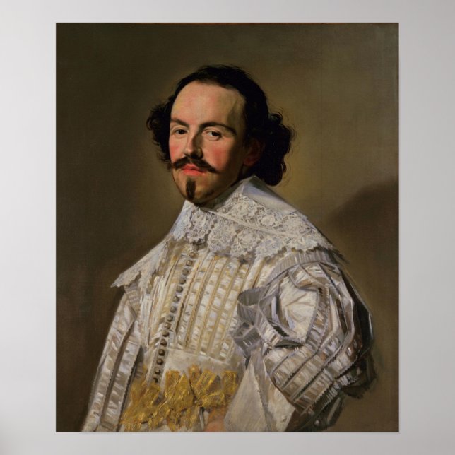 Poster Hals - Retrato de um Cavalheiro de Branco (Frente)