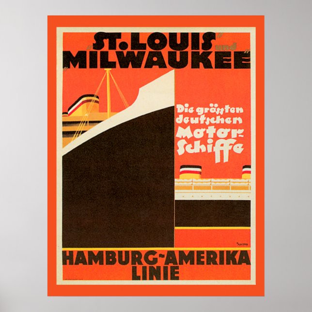 Poster Hamburg-America Linie (Frente)