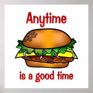 Póster Hamburger a qualquer momento