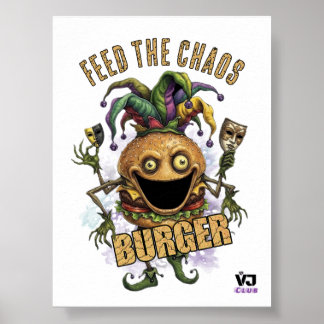 Poster Hamburger amigo palhaço vazio branco