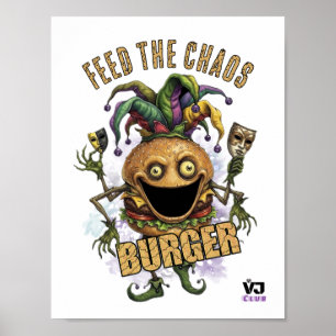 Poster Hamburger amigo palhaço vazio branco