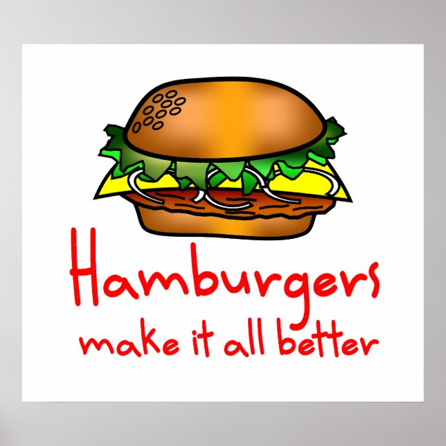 Poster Hamburger Lover (Frente)