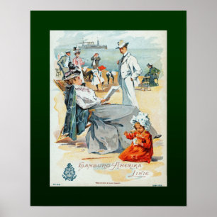 Póster Hamburgo-Amerika Lines~SS Victoria Luise~Children~