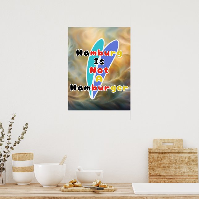 Poster Hamburgo Não É Um Hambúrguer (Cozinha)