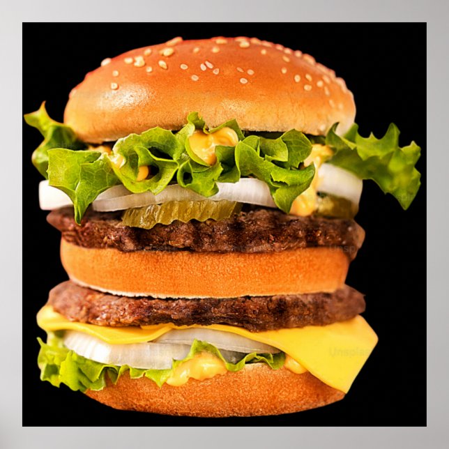 Poster Hambúrguer de queijo (Frente)