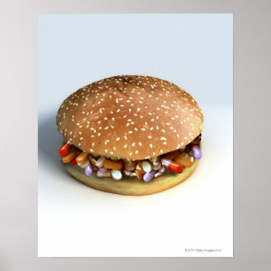 Poster Hamburguer do comprimido