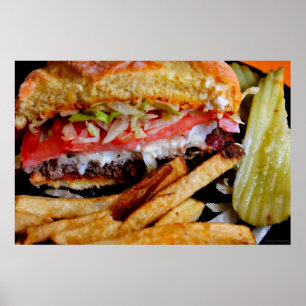 Póster Hamburguer & fritadas