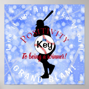 Poster HAMbyWG do de Positividade do Tema Baseball