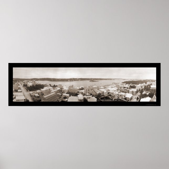 Póster Hamilton Bermuda Foto da Torre 1911 (Frente)