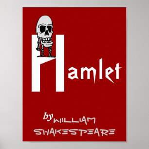 Poster Hamlet do Teatro por William Shakespeare