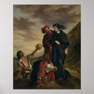 Poster Hamlet e Horatio no cemitério