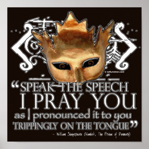 Poster Hamlet "fala o discurso… "