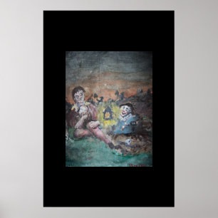 Póster Hamlet no cemitério
