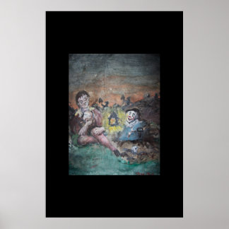 Póster Hamlet no cemitério