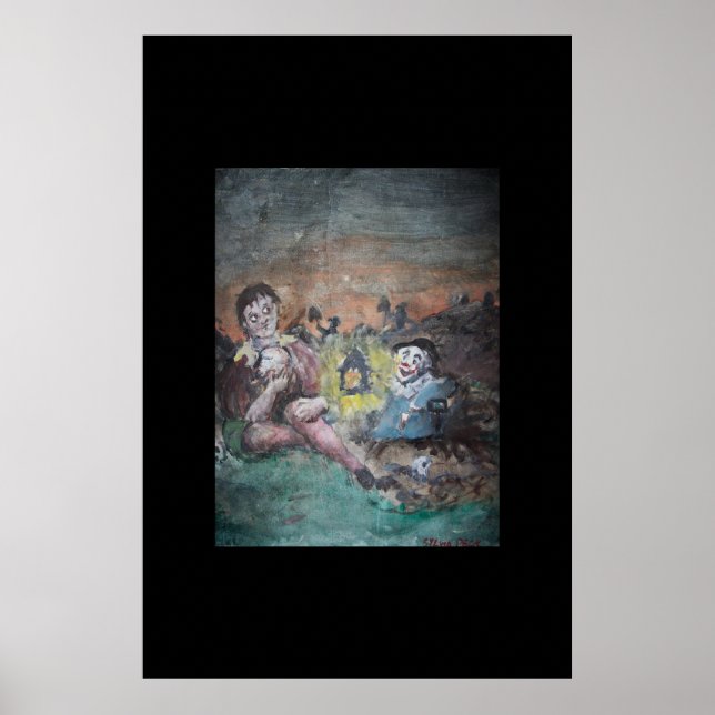 Póster Hamlet no cemitério (Frente)