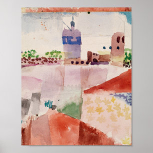 Póster Hammamet com sua mesquita: Paul Klee 1914