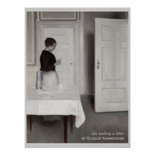 Póster Hammershøi IDA que lê uma letra CC0695