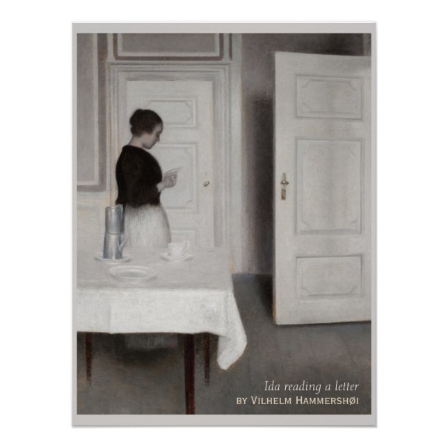 Póster Hammershøi IDA que lê uma letra CC0695 (Frente)