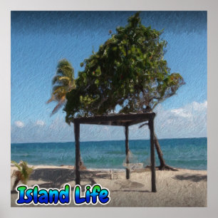 Poster Hammock na praia