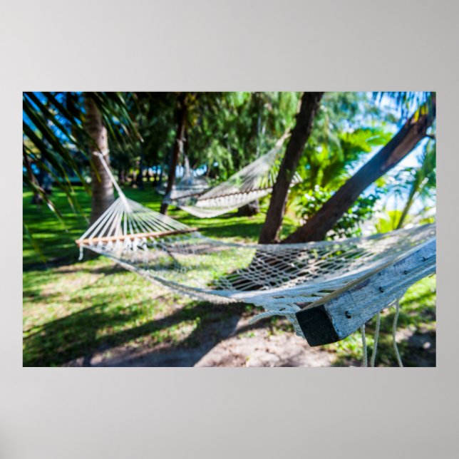 Póster Hammock na praia, Fiji (Frente)