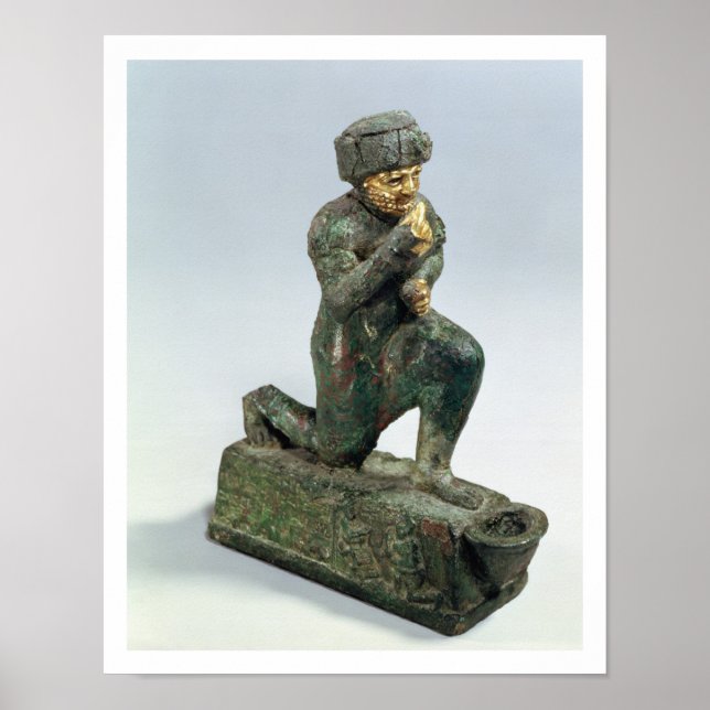 Póster Hammurabi, rei da Babilônia, rezando diante de um  (Frente)