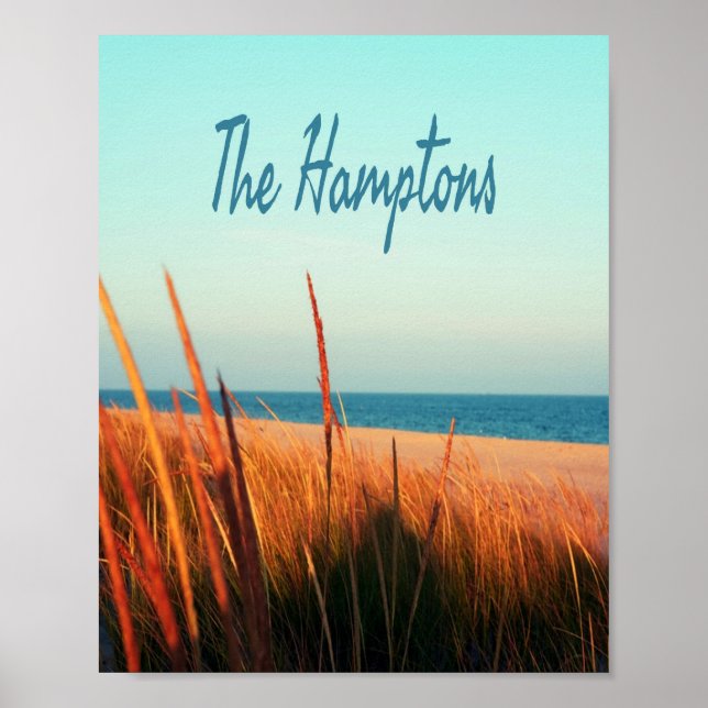 Poster Hamptons Beach Long Island New York (Frente)