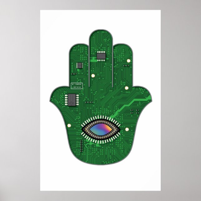 Póster Hamsa digital (Frente)