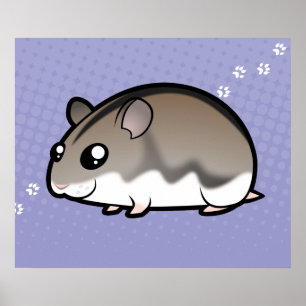 Poster Hamster Anão Cartoon