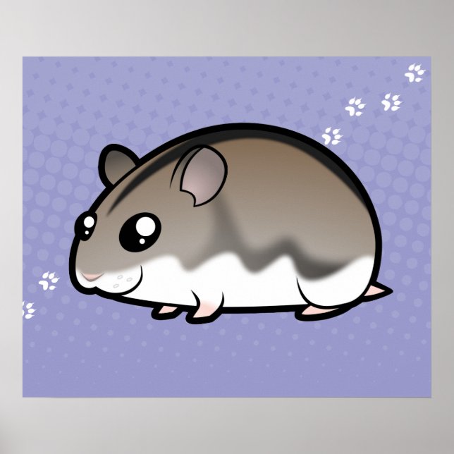 Poster Hamster Anão Cartoon (Frente)