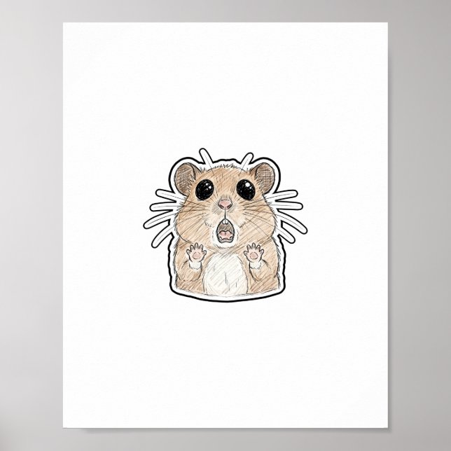 Poster Hamster Chocado (Frente)