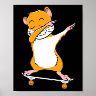 Poster Hamster De Skate No Skate Presente Para Skate