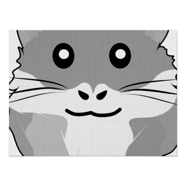 Póster Hamster Minimalista Cheio (Frente)