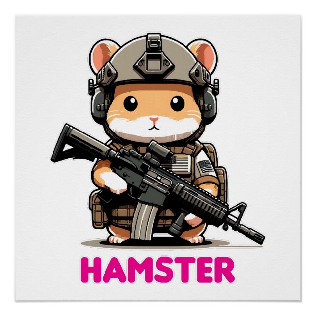Póster Hamster Tático (Frente)
