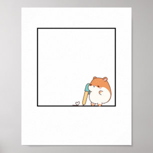Poster Hamster, tema de hamster fofo