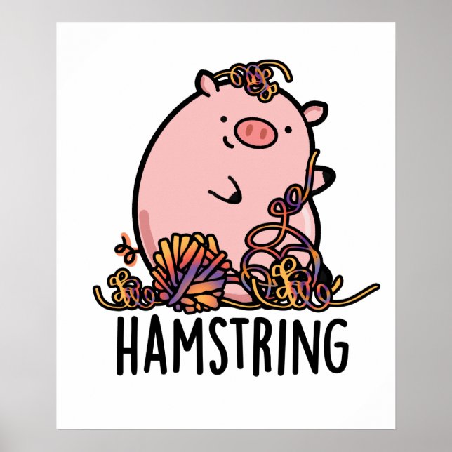 Poster Hamstring Funny Pig Pun (Frente)