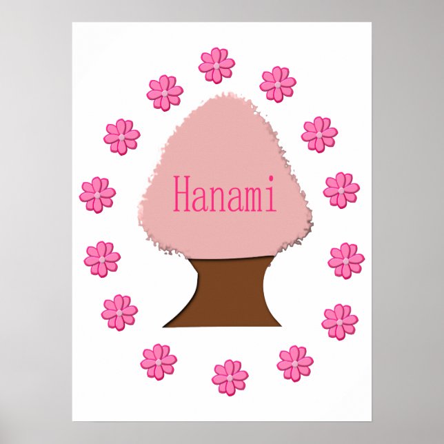Poster Hanami - Árvore de Cereja Japonesa (Frente)